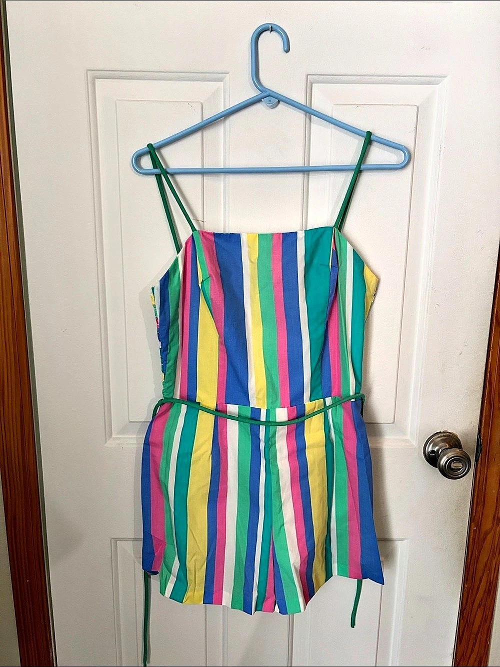 Vintage 50s Sea Waves Striped Playsuit/Swimsuit